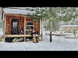 Winter at the Off Grid Cabin