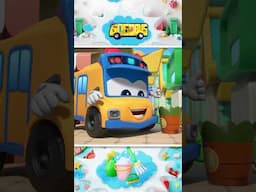 Let's Clean Up Song - GoGoBus 🚌 #shorts #nurseryrhymes #kidssong #hooplakidz