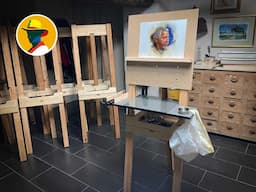 Building painting easels for the upcoming workshop in Chelva Spain