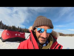 Winter Van Camping In Alaska Travel In Snow & Hot Springs & Ice Fishing Tent