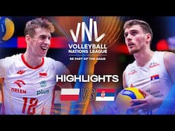 Poland 🇵🇱 vs. Serbia 🇷🇸 - Highlights | Week 1 | Men's VNL 2025