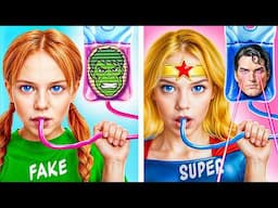 Fake Superheroes vs Real Superheroes! My Twin Sister Become Superhero!