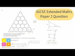 IGCSE Extended Mathematics Paper 2 Question | Equilateral Triangle, Circle theorems and SOH CAH TOA