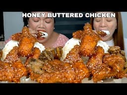 HONEY BUTTERED GARLIC CHICKEN | CHICKEN FEET ADOBO | FILIPINO FOOD MUKBANG | MUKBNG PHILIPPINES