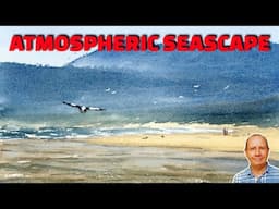 Capturing atmosphere in a seascape. Full watercolour sea painting to copy. Loose watercolor painting
