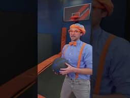 Blippi DUNKS at the TRAMPOLINE PARK!🏀 #basketball #trickshot #blippi