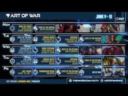 This Week's Art of War Video Schedule