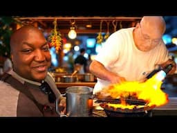 INSANE Japanese Street Food Adventure in Osaka! (Flamethrower Chef)
