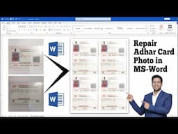 Make Aadhar Card Image PRINTABLE in MS Word Easily | How to Make Aadhar Card Image into Printable