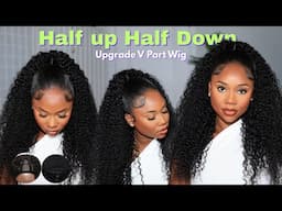 HALF UP HALF DOWN HAIR TUTORIAL USING VPART WIG | LESS THAN 20 MINUTES | Unice Hair