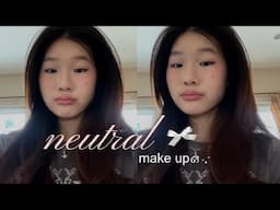 easy NEUTRAL TONE MAKEUP for beginners ft: Judydoll ໒꒱ ‧₊˚🌸 (10 minutes)