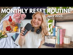 APRIL MONTHLY RESET 🌷 cleaning, notion, goal setting, podcast, Vooglam glasses, bullet journal