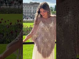 Flower Poncho Crochet Pattern  #crochet  #crochetpatterns