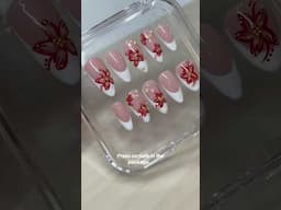 Press on nails in the package vs on my hands ❤️