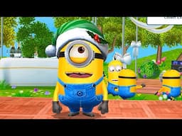 Santa Carl minion collected 8000 bananas with Roller Skate props