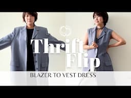 Thrift flip: Turn an oversized blazer into a chic vest dress