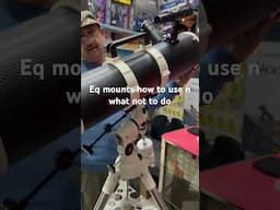 Equatorial mounts how to use and what not to do #explorescientific 150-750 eq3 #astronomy #shorts