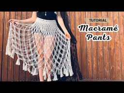 Macramé Pants Tutorial for beginners │ Macramé boho outfit