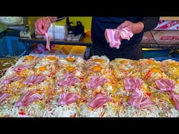 japanese street food - okonomiyaki お好み焼き