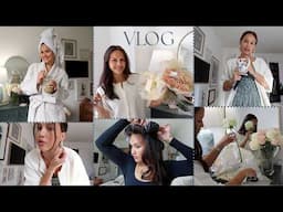 VLOG | work day, new skincare, fav salads, home decor updates, & brand event in nyc