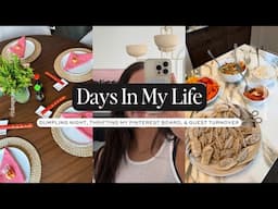 DAYS IN MY LIFE: Dumpling Night, Thrifting My Pinterest Board, Guest Turnover, & New Auction Habit