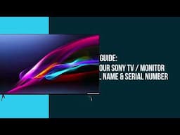 How can I find my Sony's TV / Monitor model name and serial number?