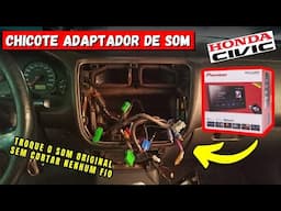 🟡Chicote ADAPTADOR DE SOM Para Honda Civic - TOMADA ADAPTADORA de Som HONDA CIVIC - Adaptador de Som