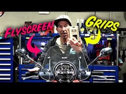 Custom Install Vans Grips and the Original Flyscreen on the Vespa GTS 310