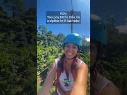 Bike zipline at Cafe Albania in El Salvador