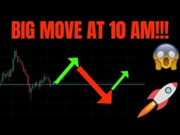🔥 BIG MOVE AT 10 AM! TSLA, SPY, NVDA, QQQ, ES, NQ, BTC, META, AMZN, MSFT COIN & GOOG PREDICTIONS!  🚀