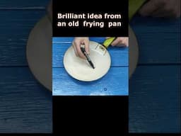Brilliant idea from an old frying pan #diy #woodworking #homemade