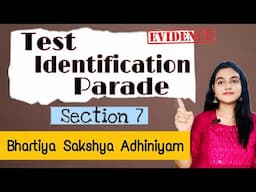 Test Identification Parade(TIP) Explained Evidence Law Bhartiya Sakshya Adhiniyam 2023 Lawvita