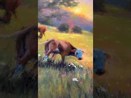 Brand new soft pastel lesson! Learn how to paint golden light. #softpastel