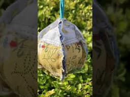 Fabric scraps #slowstitch #easteregg  #ideas #shorts