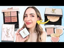 NEW MAKEUP! 🤔 LUXURY HIGHLIGHTER COMPARISON | YSL Highlighter & Burning Desire Palette