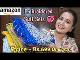 Rs.699 Onwards Women Suit Sets | Discover the Perfect Work Outfit | Amazon Embroidered Kurta Sets |