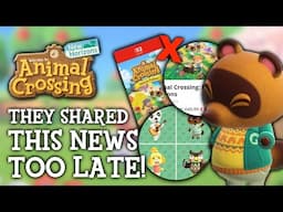 Nintendo Announced This TOO Late For Animal Crossing Players