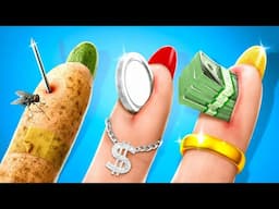 Rich vs Poor Students Challenge 🤓🏫 Ultimate Survival Hacks For Boring School Days