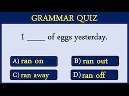 10 COMMON Phrasal Verbs You NEED To Know /Quiz 12.