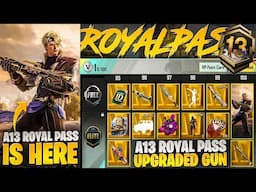 A13 Royal Pass 1 to 100 Rp Rewards | Upgradable Weapon Skin | Vehicle UAZ Skin |PUBGM