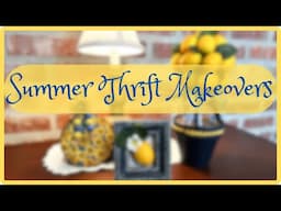 SUMMER THRIFT MAKEOVERS ~ Thrift Finds Into Budget Friendly Summer Home Decor