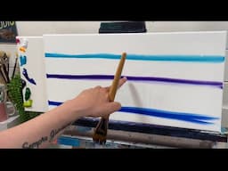 3 LINE LANDSCAPE METHOD | Acrylic Painting