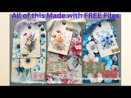 Quick and Easy Hanging Tags ~ All made with FREE FILES