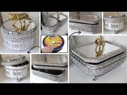 Easy DIY Glam Boxes Made From Cookie Tin Containers That Look Expensive! | Dollar Tree DIY