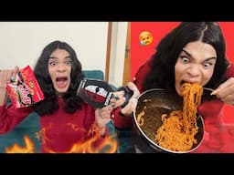 Eating JOLO chip + Ramen Noodles - Hottest Challenge Ever 🔥