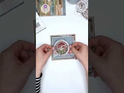 How To Make Whimsical Wonderland Window Card With Moulds Layers and Prima Flowers #papercraft #craft
