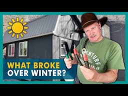 Can we find any damage? Solar Power Setup After Winter: Returning to My Off Grid Cabin