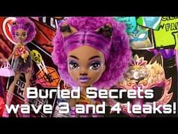 MONSTER HIGH NEWS! Buried Secrets wave 3 Masquerade revealed! + wave 4 leaks! Ghoulia returns!
