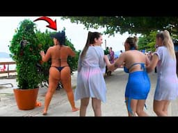 Innocent People On The Beach VS Bushman👻 The Funniest Female Reactions To Bushman Prank!