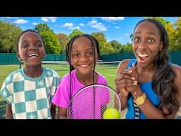 Melly Trying Tennis for the First Time Was So Exciting!